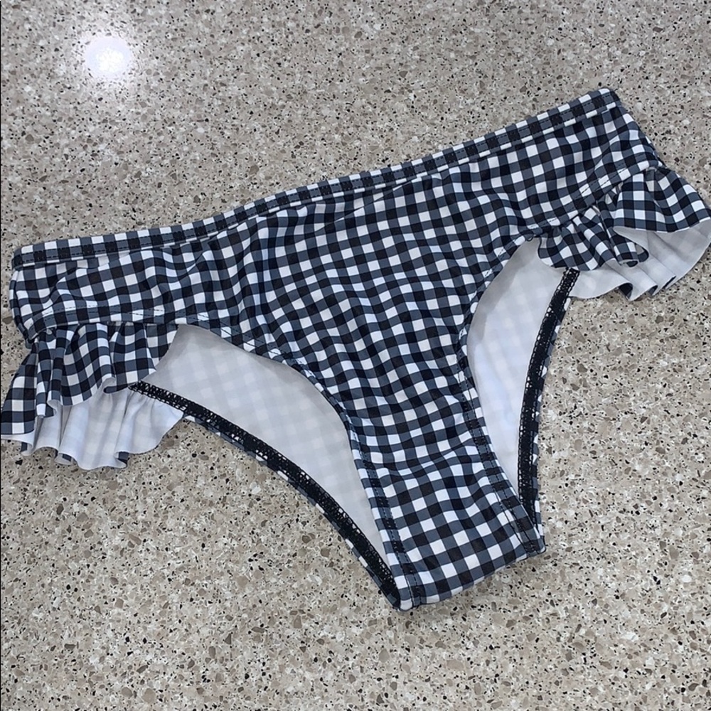 Black and white bikini bottoms